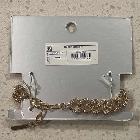 Sugarfix by BaubleBar Gold Pavé Chunky Curb Chain Bracelet - Picture 4 of 4